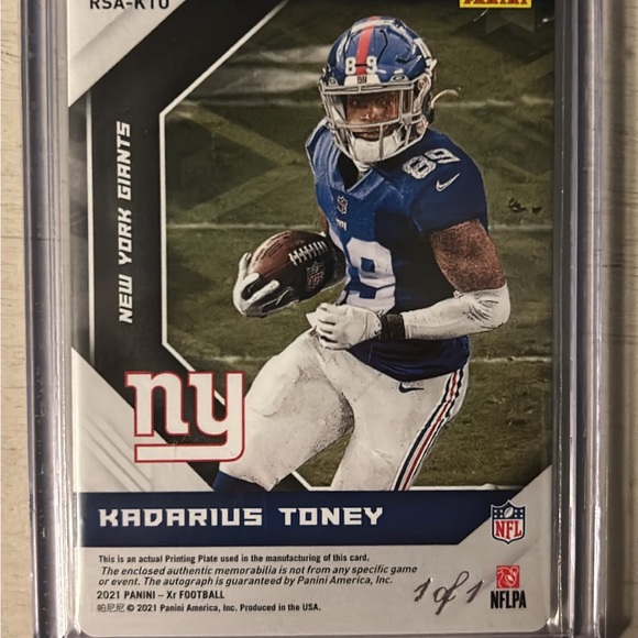 1/1 xr Kadarius, Tony rookie auto patch printing plate 1/1🔥🔥 - Picture 2 of 2